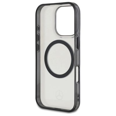 7. Etui Mercedes Printed logo MagSafe na iPhone 16 Pro - przezroczyste
