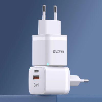 2. Ładowarka sieciowa GaN 33W PPS USB C/USB Dudao A13Pro - biała