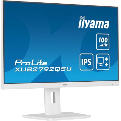 4. iiyama ProLite XUB2792QSU-W6 monitor komputerowy 68,6 cm (27") 2560 x 1440 px Wide Quad HD LED Biały
