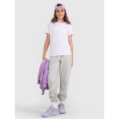 2. T-shirt regular gładki dziewczęcy 4F 4FJRMM00TTSHF3231-10S