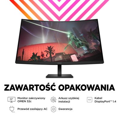 7. MONITOR HP LED, QHD 32" OMEN 32c (780K6E9) 165Hz