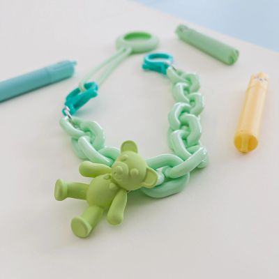 3. Color Chain (rope) kolorowy łańcuszek łańcuch zawieszka do telefonu portfela plecaka żółty