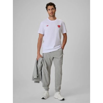 3. T-shirt bawełniany kibica męski 4F 4FRSS26TTSHM4203-10S