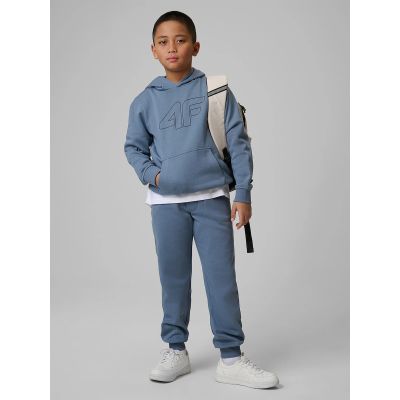 6. Bluza dresowa regular z kapturem chłopięca 4F 4FJRSS26TSWSM2748-32S