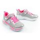 9. Skechers S Lights LED buty sportowe dziecięce dla dziewczynki na rzep szare