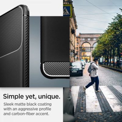 9. Etui Spigen Rugged Armor na Samsung Galaxy S22 - czarny mat