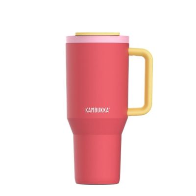 2. Kubek termiczny ze słomką Kambukka Rio Tumbler 950ml, Pink Papaya