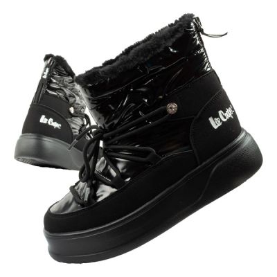 Lee Cooper buty sportowe damskie zimowe trekkingowe ocieplane lakierowane