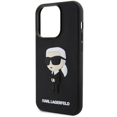 6. Etui Karl Lagerfeld Rubber Ikonik 3D na iPhone 14 Pro - czarne