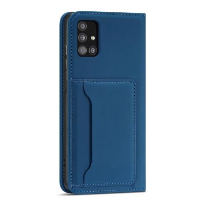 6. Magnet Card Case etui do Xiaomi Redmi Note 11 Pro pokrowiec portfel na karty kartę podstawka niebieski