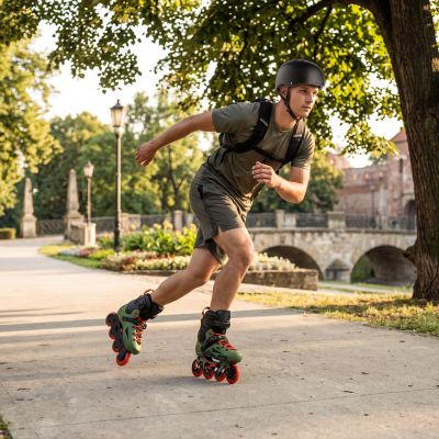 2. NA1601 ŁYŻWOROLKI SLALOMOWE SLAYD ZIELONE ROZM. 36 NILS EXTREME