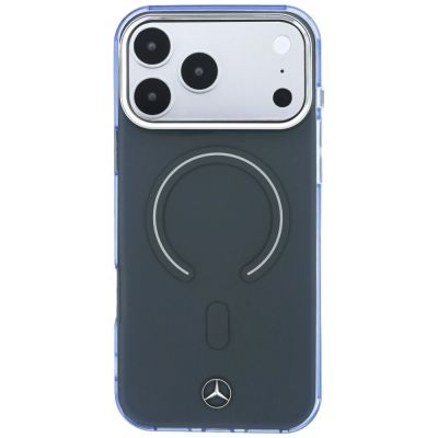 3. Etui Mercedes Double Layer Iconic Logo MagSafe na iPhone 18 Pro Max / 17 Pro Max - ciemnoszare