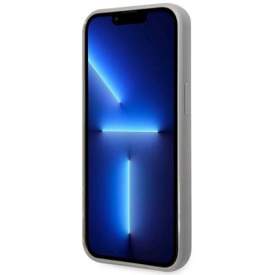 5. Etui Karl Lagerfeld Karl Lagerfeld Monogram Iridescent na iPhone 14 Pro - srebrne