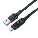 2. Kabel Acefast C7-04 USB-A USB-C 60W 1.2m z wyświetlaczem - czarny
