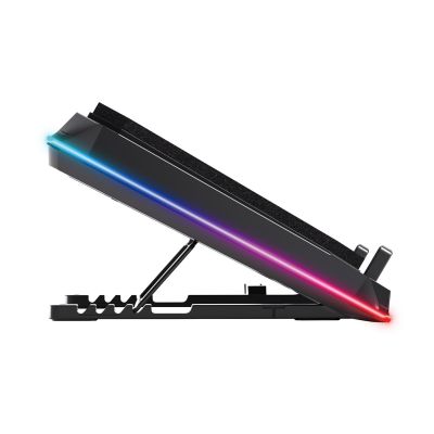 5. CONCEPTRONIC USB-C Laptop-KĂĽhlpad + Handyhalter, RGB, 12V