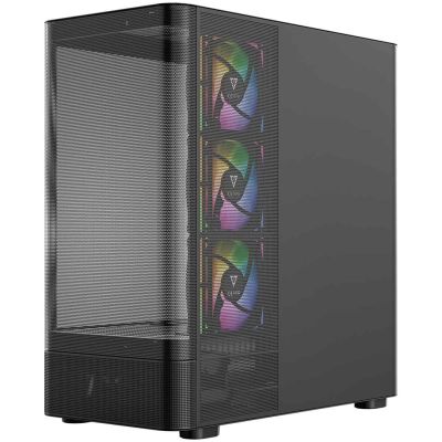 11. MODECOM OBUDOWA VOLCANO AQ 300 ARGB MIDI CZARNA