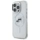 2. Etui Karl Lagerfeld IML Metal Karl&Choupette Head MagSafe na iPhone 16 Pro - białe