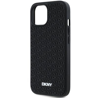 6. Etui DKNY 3D Rubber Repeat Pattern na iPhone 15 / 14 / 13 - czarne
