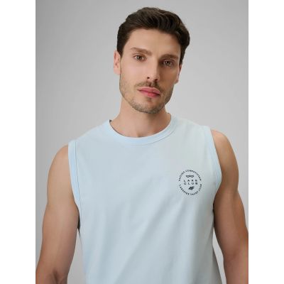 4. Koszulka bez rękawów relaxed gładka męska 4F 4FRSS26TSLEM330-34S