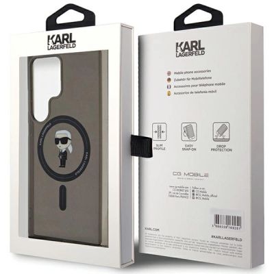8. Etui Karl Lagerfeld IML Ikonik MagSafe na Samsung Galaxy S24 Ultra - czarne