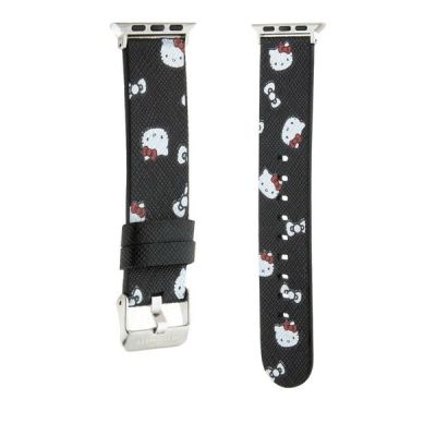 3. Pasek Hello Kitty Heads & Bows Pattern na Apple Watch 38/40/41mm - czarny