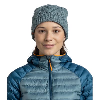 3. Buff Knitted Fleece Caryn Beanie 13674377010 Zielone One size