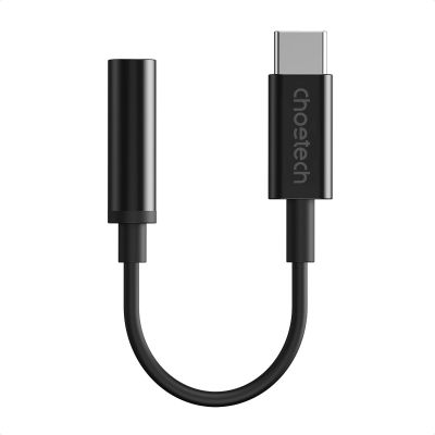 2. Przejściówka Choetech AUX003 USB-C / DC 3.5mm audio - czarna