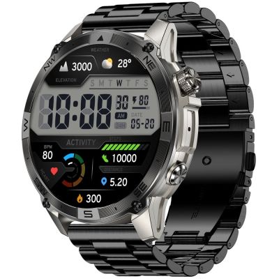 4. Smartwatch Gravity Grafitowy Pasek + Bransoleta GT46-3