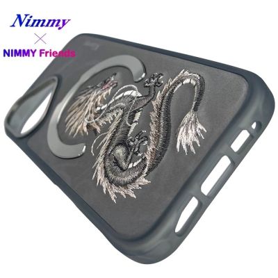13. Etui Nimmy Dragon MagSafe na iPhone 16 - szare