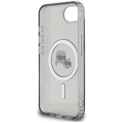 7. Etui Karl Lagerfeld IML Metal Karl & Choupette Heads MagSafe na iPhone 16e - czarne