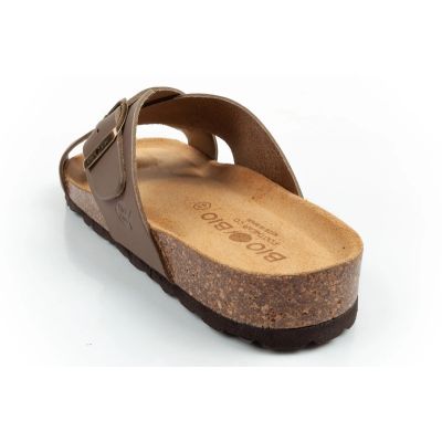 5. Bio Bio buty laczki męskie klapki profilowane skóra naturalna brązowe