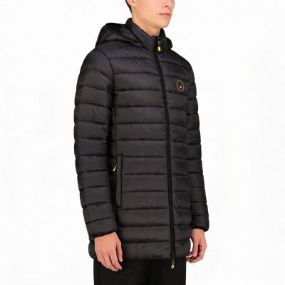 9. Kurtka męska Geographical Norway AMIGOMAP LONG HOOD DB BLACK MEN 233 BLACK (WZ5085H/GN-NOIR)