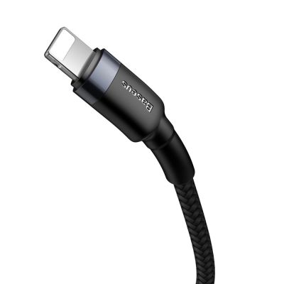 6. Kabel Baseus CATLKLF-G1 Lightning - USB-C PD QC 18W 480Mb/s 1m - czarno-szary