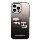 3. Etui Karl Lagerfeld Gradient Ikonik Karl & Choupette na iPhone 14 Pro 6,1" - czarne