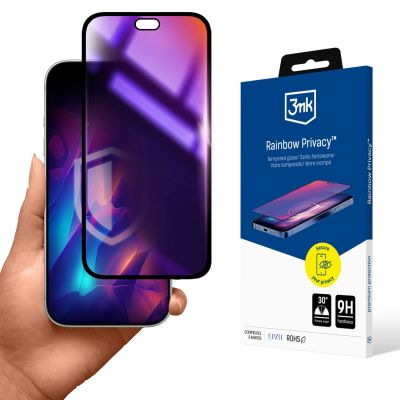 Prywatyzujące szkło hartowane 3mk Rainbow Privacy na iPhone 18 Pro
