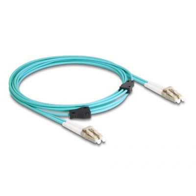 DeLOCK Kabel światłowodowy z metalowym wzmocnieniem LC Duplex na LC Duplex wielomodowy OM3, 3 m