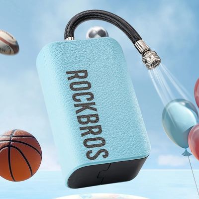 10. Pompka elektryczna Rockbros 42520006001 kompresor z cyfrowym wyświetlaczem do piłek / balonów - niebieska