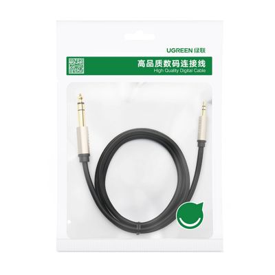 5. Kabel Ugreen AV127 10628 audio TRS mini jack 3,5mm / jack 6,35mm 2m - szary