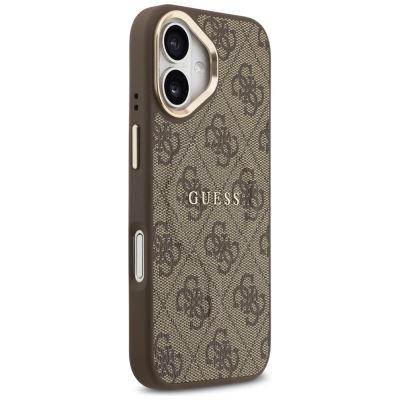 4. Etui Guess 4G PU Classic Logo MagSafe na iPhone 17 - brązowe