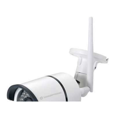 5. Bezprzewodowa kamera IP w chmurze Conceptronic JARETH HD - Sieciowa kamera bezpieczeństwa - Zewnętrzna - Odporna na warunki atmosferyczne - Kolor (dzień i noc) - 1,3 MP - 1280 x 720 - 720p - Stała ogniskowa - Bezprzewodowa - Wi-Fi - LAN 10/100 - H.26