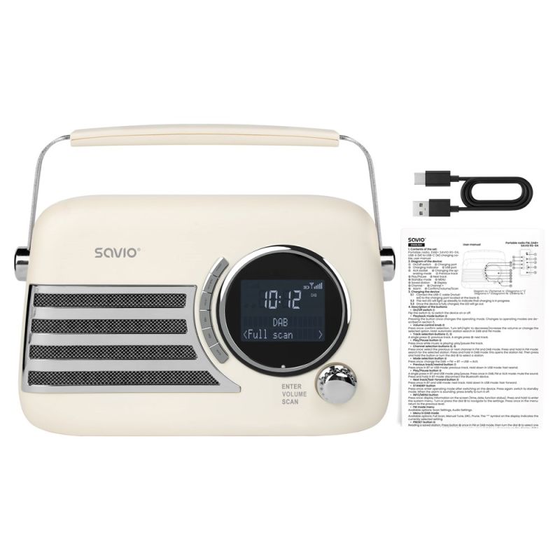 2. SAVIO RADIO PRZENOŚNE DAB+ RS-04