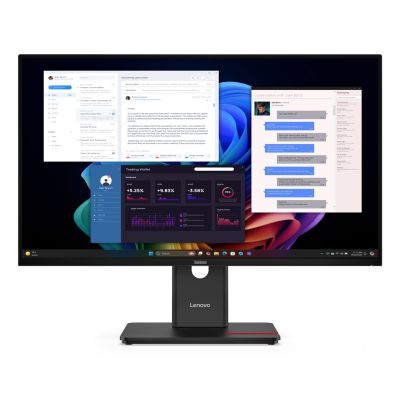 41. Monitor Lenovo ThinkVision T27UD-40 z systemami ochrony przed włamaniem (IPS), 27", godz. 16:9, 60 Hz, 4 ms, 3840 x 2160 pikseli, 350 cd/m2, Ilość portów HDMI: 1, Zaćmienie, Gwarancja 36 miesięcy
