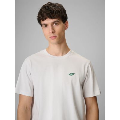 4. T-shirt regular z nadrukiem męski 4F 4FRSS26TTSHM3814-11S