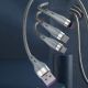 3. Dudao 3w1 kabel USB - Lightning / microUSB/ USB Typ C 65W 1,2m szary (L20X)