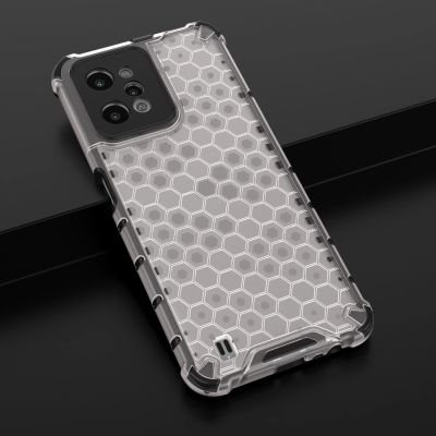 20. Honeycomb etui pancerny pokrowiec z żelową ramką Realme C31 przezroczysty