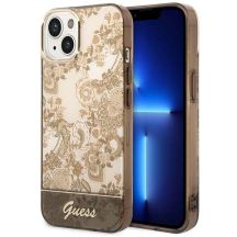 Etui Guess Porcelain Collection na iPhone 14 Plus - beżowe