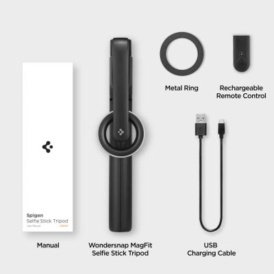 12. Selfie stick Spigen S580W MagSafe Bluetooth z tripodem - czarny