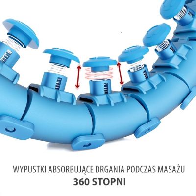 13. Hula hop HMS HHW01 z wypustkami i obciążnikiem niebieski