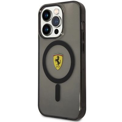 2. Etui Ferrari Translucent MagSafe na iPhone 14 Pro Max - czarne