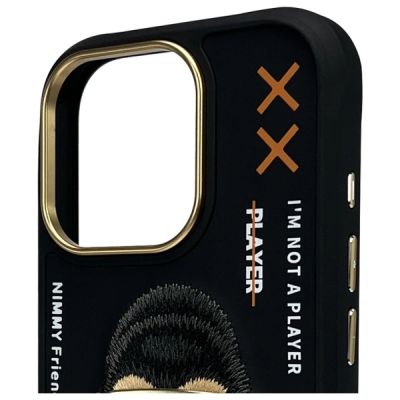 3. Etui Nimmy Cool&Cute 2.0 Monkey na iPhone 16 Pro - czarne